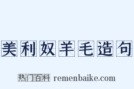 美利奴羊毛造句是什么意思的图片